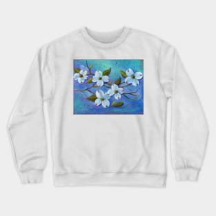 white dogwood flowers Crewneck Sweatshirt